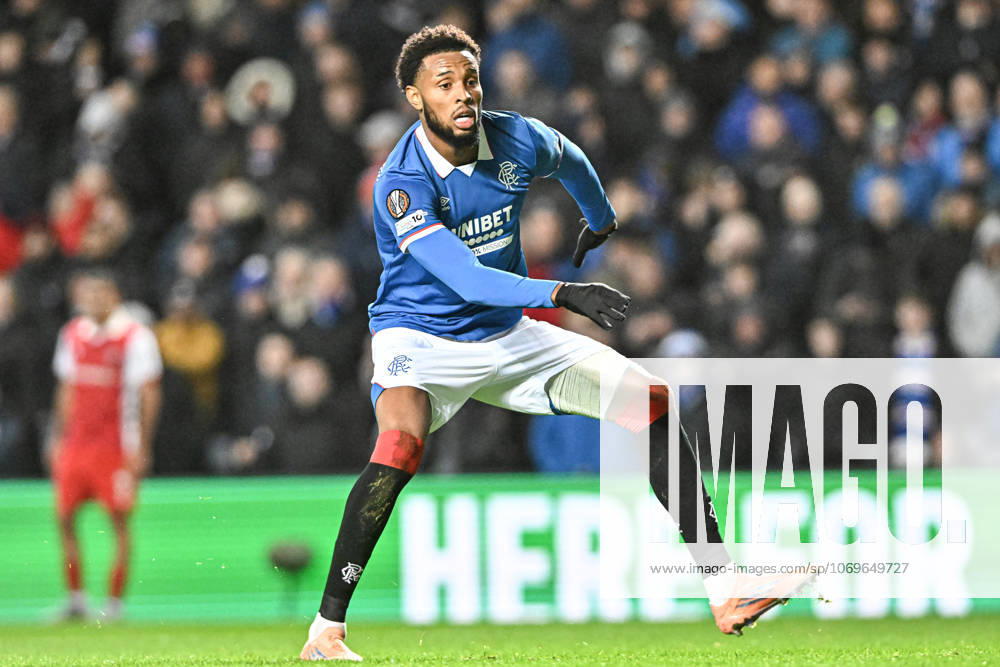 Rangers v S.C. Braga UEFA Europa League Youssef Chermiti of Rangers during the UEFA Europa League match at Ibrox Stadium, Glasgow UK Newspapers OUT