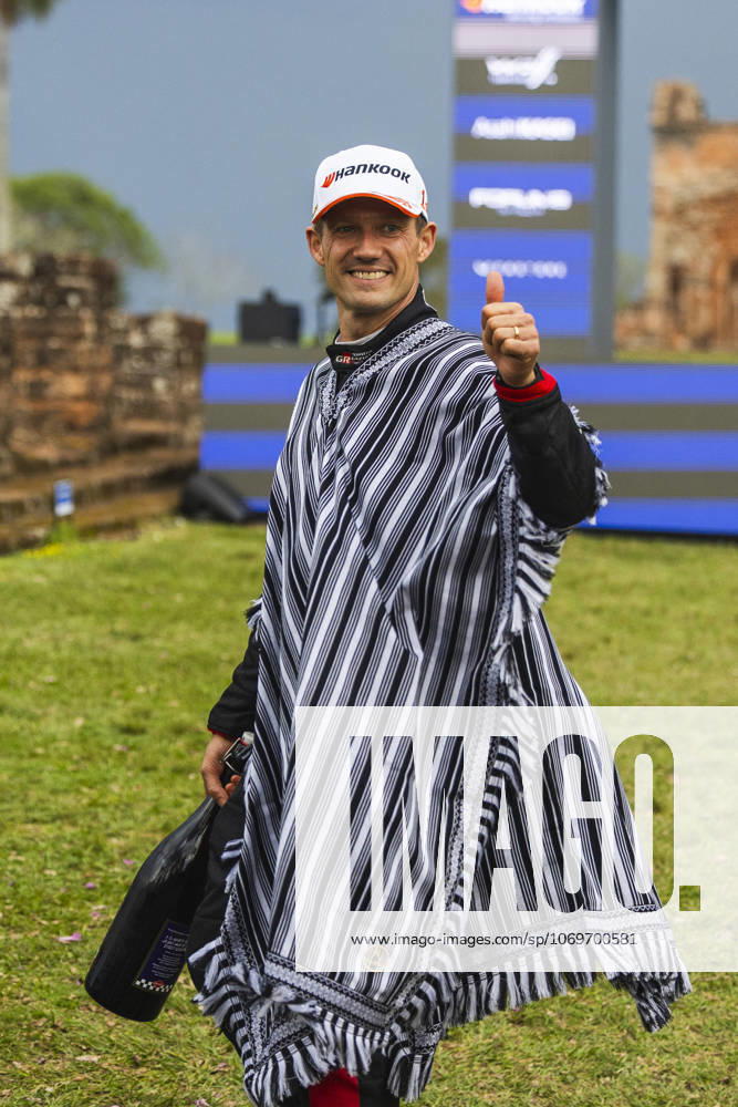 AUTO - WRC, Motorsport Rallye, WM - RALLY DEL PARAGUAY 2025 OGIER Sebastien, Toyota GR Yaris Rally1, portrait, podium, portrait during the 2025 Rally del Paraguay, 10th round of the 2025 WRC World Rally Car Championship, from August 28 to 31, 2025 at Encarnacion, Itapua, Paraguay - EncarnacionParaguay