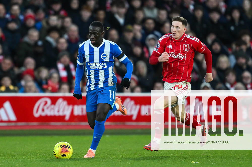 Nottingham, England, 30th November 2025. b11 makes a break with the ball during the Nottingham Forest vs Brighton and Hove Albion Premier League match at the City Ground, Nottingham. Picture credit should read: Craig Thomas Sportimage . SPI_054_CT_Nottingham_Forest_vs_Brighton_and_Hove_Albion SPI-4337-0065