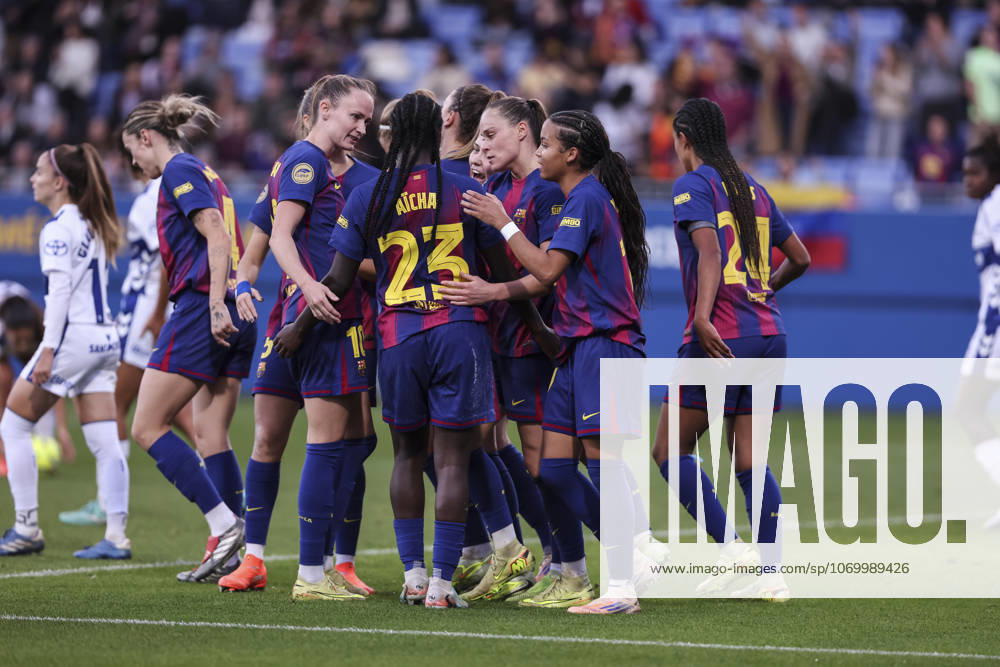 Ewa Barbara Pajor of FC Barcelona, Barca celebrates a goal with teammates during the Spanish Women league, Liga F, football match played between FC Barcelona and Costa Adeje Tenerife at Johan Cruyff Stadium on December 06, 2025 in Sant Joan Despi, Barcelona. Sant Joan Despi Spain - ZUMAa181 20251206_zaa_a181_203