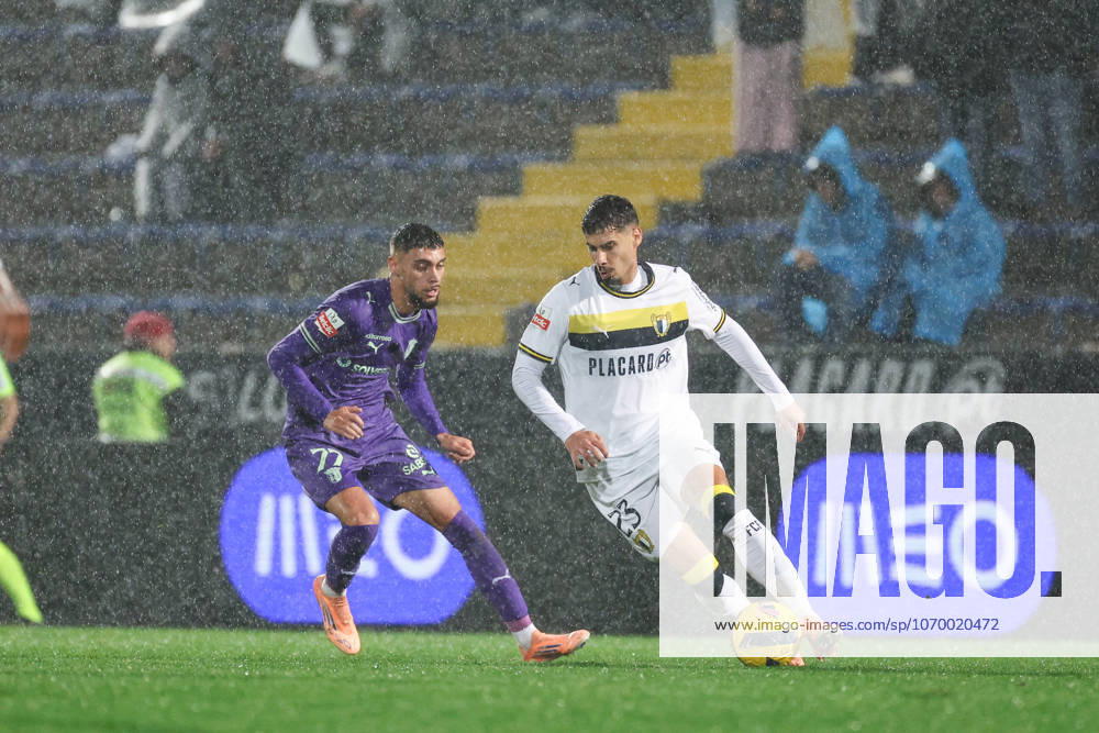 Gil Dias ( FC Famalicao ) in action during the match between FC Famalicao and SC Braga, valid for Liga Portugal Betclic 2025 2026 at Estadio Municipal de Famalicao on 6 December 2025. Famalicao Estadio Municipal de Famalicao Famalicao Portugal