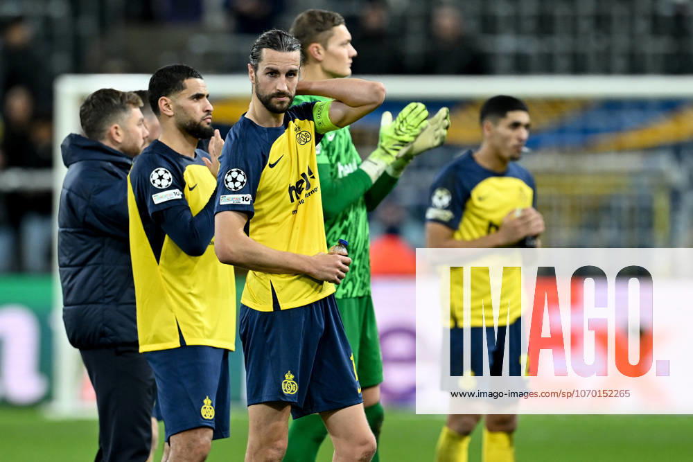 Royale Union Saint-Gilloise vs Marseille Christian Burgess (16) of Union looking dejected and disappointed during the Uefa Champions League sixth matchday in the League phase game in season 2025 - 2026 between Royale Union Saint-Gilloise and Olympique de Marseille on December 10 , 2025 in Anderlecht, Belgium. (Photo by David Catry isosport) Anderlecht Belgium