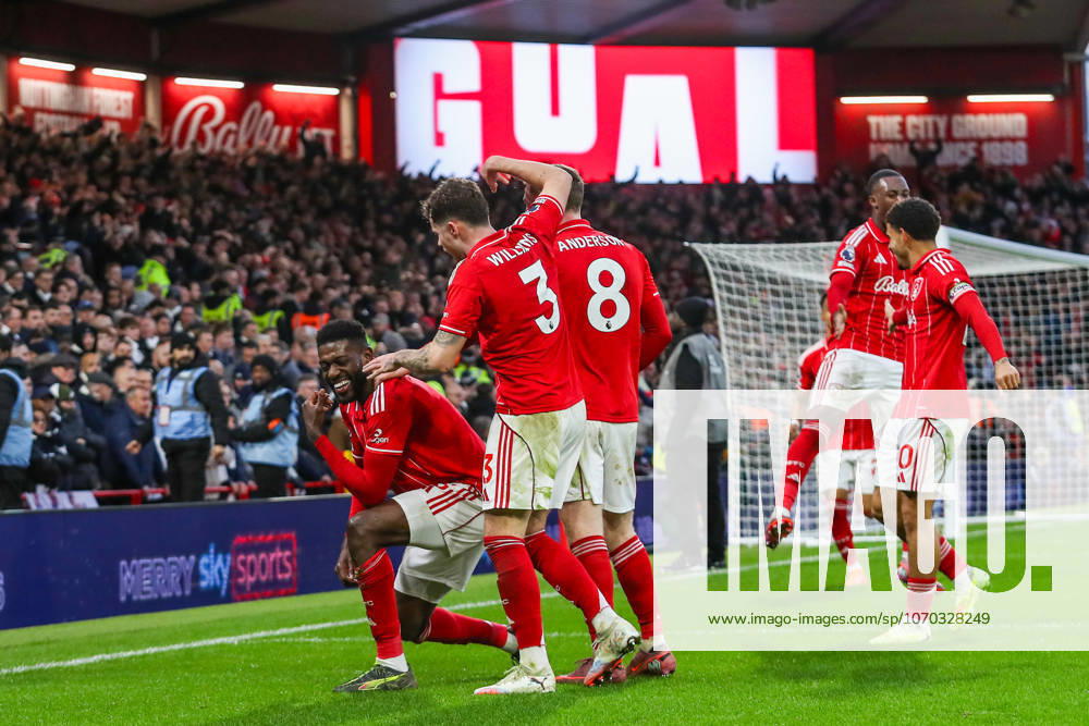 Nottingham Forest v Tottenham Hotspur, Premier League Ibrahim Sangaré Of Nottingham Forest scores a GOAL 3-0 and celebrates during the Nottingham Forest v Tottenham Hotspur Premier League match at the City Ground, West Bridgford, England on 14 December 2025 Credit: Lee Keuneke Every Second Media Editorial use only. All images are copyright Every Second Media Limited. No images may be reproduced without prior permission. All rights reserved. Premier League and Football League images are subject to licensing agreements with Football DataCo Limited. see https: www.football-dataco.com