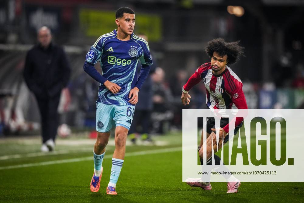 , Sparta stadium ˜Het Kasteel , season 2025 2026 , Dutch KNVB Beker football , match between Excelsior Maasluis and Ajax , picture shows Ajax player Abdellah Ouazane Excelsior Maassluis - Ajax (cup) x200249149x