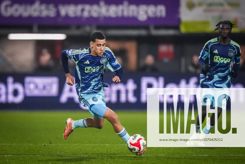 , Sparta stadium ˜Het Kasteel , season 2025 2026 , Dutch KNVB Beker football , match between Excelsior Maasluis and Ajax , picture shows Ajax player Abdellah Ouazane Excelsior Maassluis - Ajax (cup) x200249428x