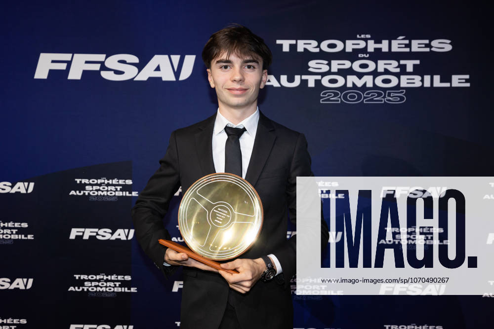 FFSA - LES TROPHEES DU AUTOMOBILE 2025 ROUSSEL Jules, Vainqueur de la Coupe du Monde F4 - Macao, Volant d Or, portrait during Les Trophà es du Sport Automobile 2025 at Salle Pleyel, on December 18, 2025 in Paris, France - ParisFrance