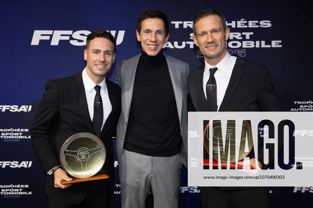 FFSA - LES TROPHEES DU AUTOMOBILE 2025 LANDAIS Vincent, Champion du Monde WRC, Motorsport Rallye, WM - Copilote, Volant d Or, portrait, INGRASSIA Julien (fra), OGIER Sà bastien, Champion de Monde WRC, Volant d Or, portrait during Les Trophà es du Sport Automobile 2025 at Salle Pleyel, on December 18, 2025 in Paris, France - ParisFrance