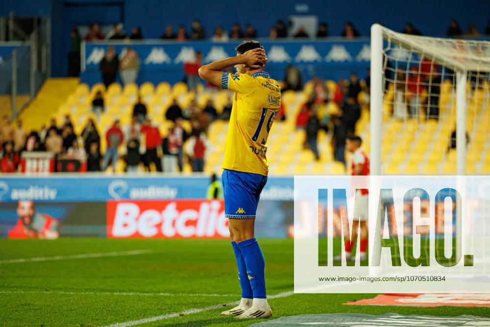 Andre Lacxmicant seen during Liga Portugal game between teams of GD Estoril Praia and SC Braga at Estadio Antonio Coimbra da Mota (Maciej Rogowski Ball Raw Images) Estoril Estadio Antonio Coimbra da Mota Portugal