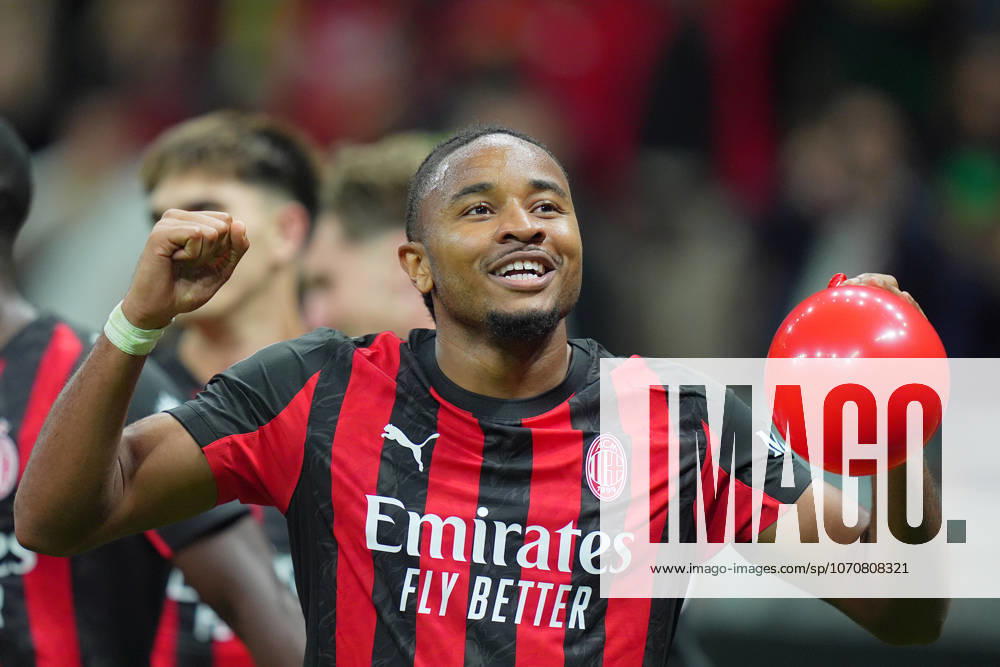 AC Milan s Christopher Nkunku celebrates after scoring 2-0 during the round of 32 Frecciarossa Italian Cup 2025 2026 soccer match between Milan and Lecce at San Siro Stadium in Milan , North Italy , Tuesday , September 23 , 2025 . - Soccer