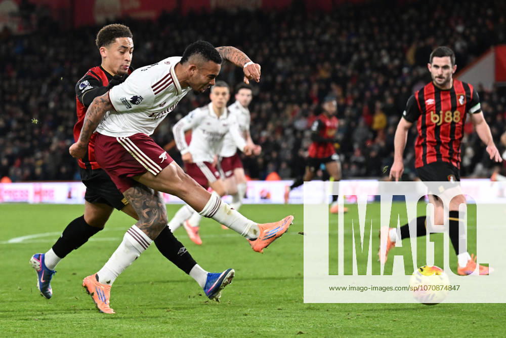 Bournemouth v Arsenal Premier League Gabriel Jesus of Arsenal shoots during the Premier League match at the Vitality Stadium, Bournemouth 03 01 2026 UK Newspapers OUT