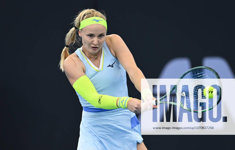 TENNIS BRISBANE INTERNATIONAL, Rebecca Sramkova of Slovakia in action against Kimberly Birrell of Australia during day two of the Brisbane International tennis tournament at Pat Rafter Arena in Brisbane, Monday, January 5, 2026. ( NO ARCHIVING, BRISBANE QUEENSLAND AUSTRALIA