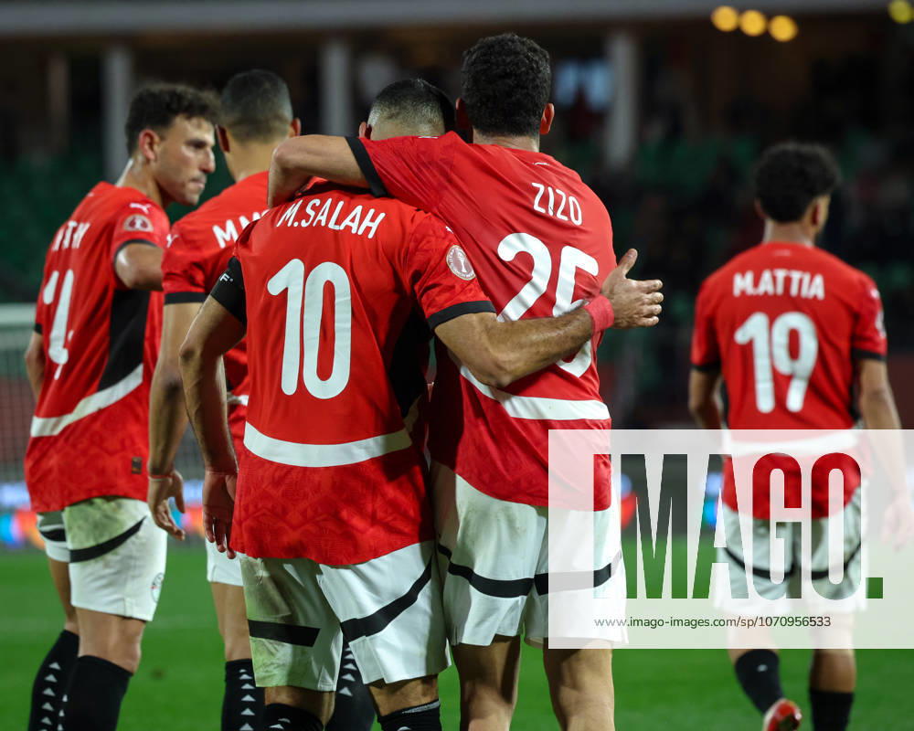 Egypt vs Benin match at the African Cup of Nations 2025 - 16th Round Mohamed Salah celebrates with his team mates after scoring the 3rd goal for Egypt during the match between Egypt vs Benin in the African Cup of Nations 2025 - 16th Round at Grand Stade D Agadir , Agadir, Morocco Agadir Agadir Morocco