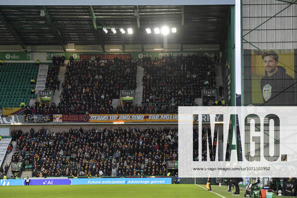 Hibernian v Motherwell William Hill Premiership Fans of Motherwell during the William Hill Premiership match at Easter Road, Edinburgh 10 01 2026 UK Newspapers OUT