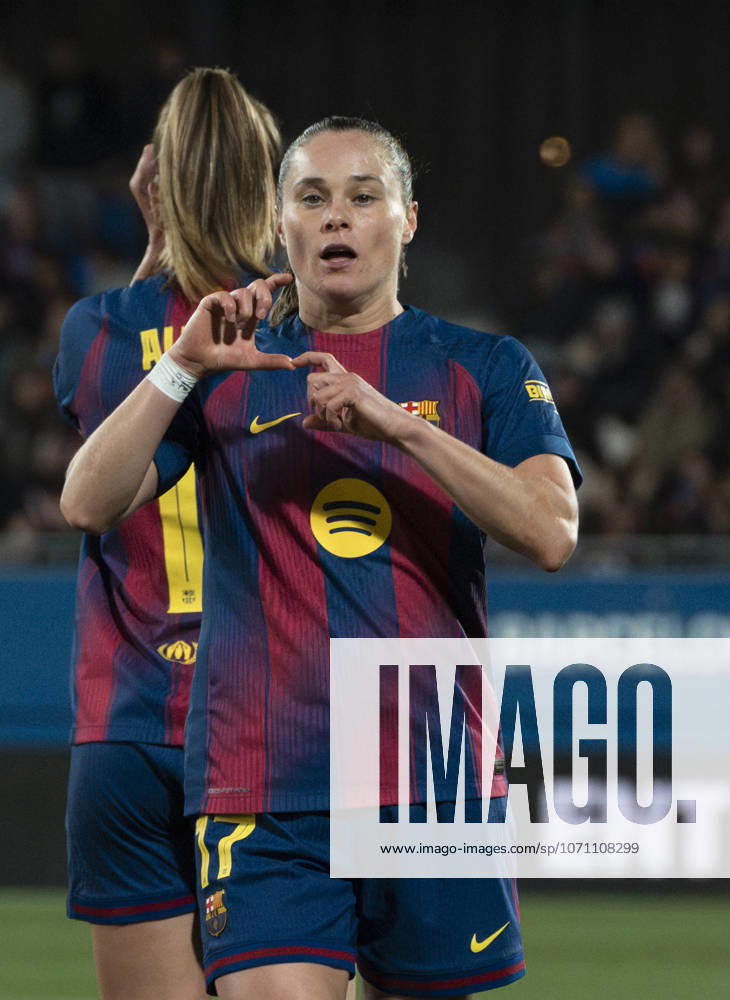 FC Barcelona, Barca Femeni v Madrid CFF - Liga F Moeve Ewa Pajor celebrates her first goal during the Liga F Moeve match between FC Barcelona and Madrid CFF at Estadi Johan Cruyff in Barcelona, Spain, on January 10, 2026. Barcelona Spain
