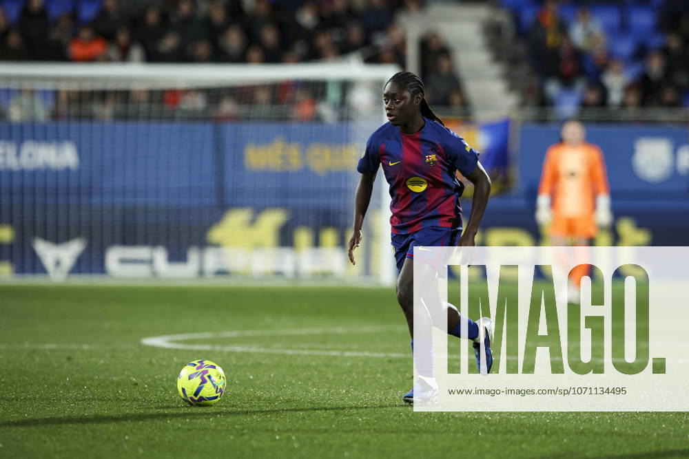FC Barcelona, Barca Femeni V Madrid CFF - Liga F Moeve Aicha Camara of FC Barcelona controls the ball during the Liga F Moeve match between FC Barcelona Femeni and Madrid CFF at Estadi Johan Cruyff in Barcelona, Spain, on January 10, 2026. Barcelona Spain