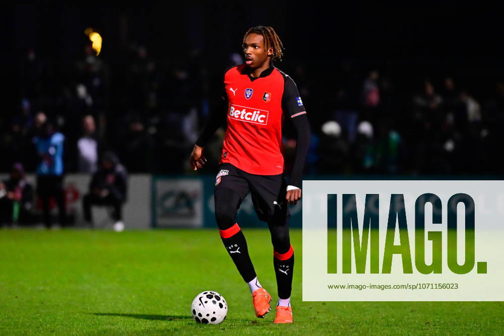 Jeremy Jacquet ( 5 - Rennes ) during the French Cup match between US Chantilly and Stade Rennais FC at Stade Pierre Brisson on January 11, 2026 in Beauvais, France. ( Photo by Federico Pestellini PSNewZ ) -