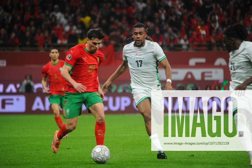 Nigeria and Morocco during the Africa Cup of Nations (AFCON) match between Nigeria and Morocco at Prince Moulay El Hassan Stadium on January 14th in Rabat, Morocco. Photo by Segun Ogunfeyitimi