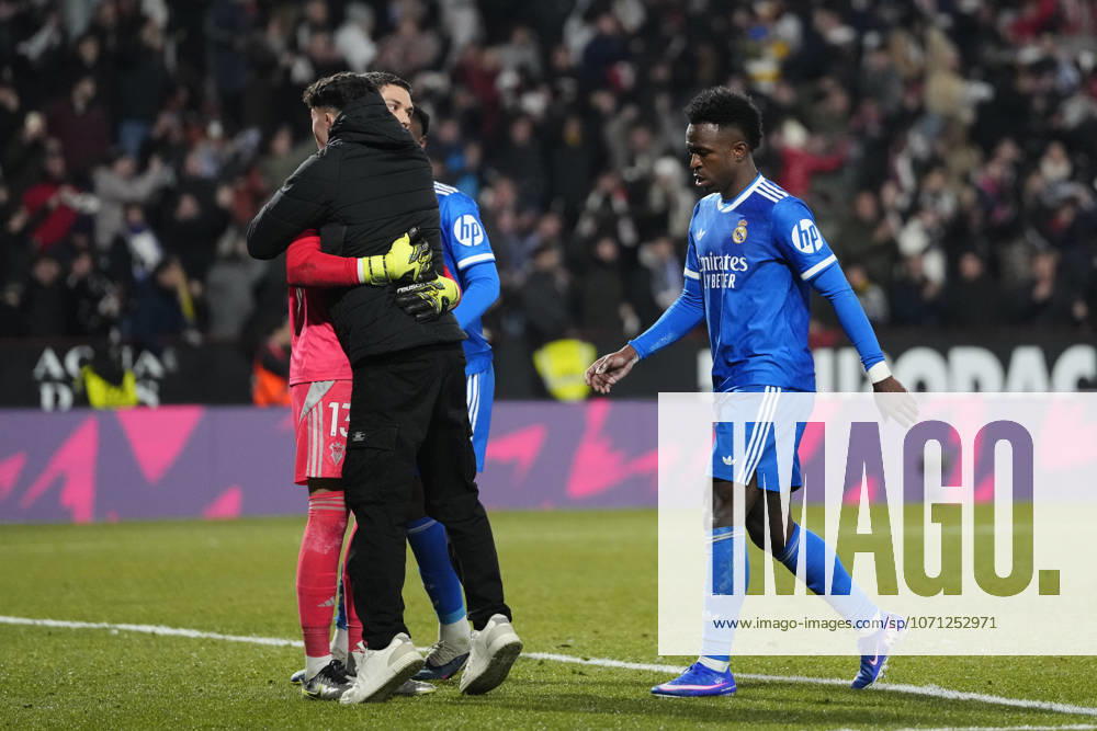Albacete Balompie v Real Madrid - Copa del Rey Vinicius Junior left winger of Real Madrid and Brazil after loss the Copa del Rey round of 16 match between Albacete Balompie and Real Madrid at Estadio Carlos Belmonte on January 14, 2026 in Albacete, Spain. Albacete Spain