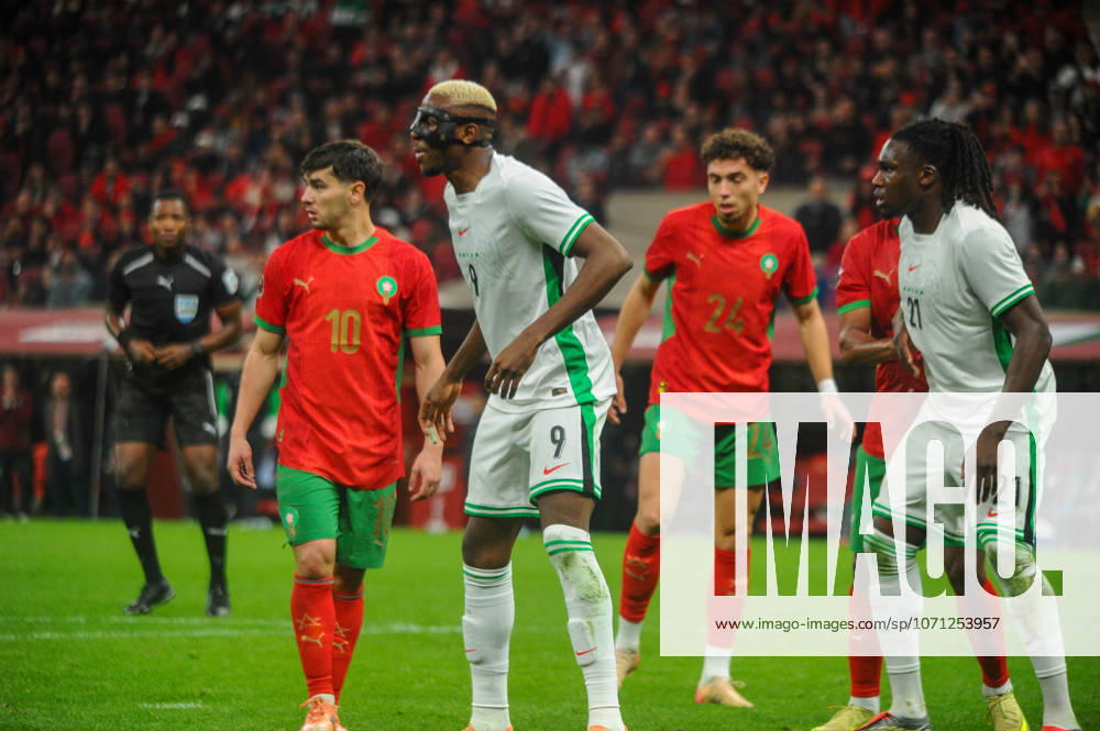 Nigeria and Morocco during the Africa Cup of Nations (AFCON) match between Nigeria and Morocco at Prince Moulay El Hassan Stadium on January 14th in Rabat, Morocco. Photo by Segun Ogunfeyitimi