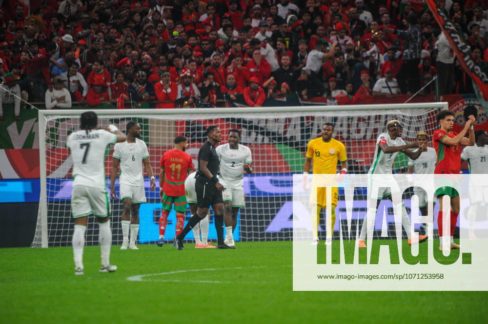 Nigeria and Morocco during the Africa Cup of Nations (AFCON) match between Nigeria and Morocco at Prince Moulay El Hassan Stadium on January 14th in Rabat, Morocco. Photo by Segun Ogunfeyitimi