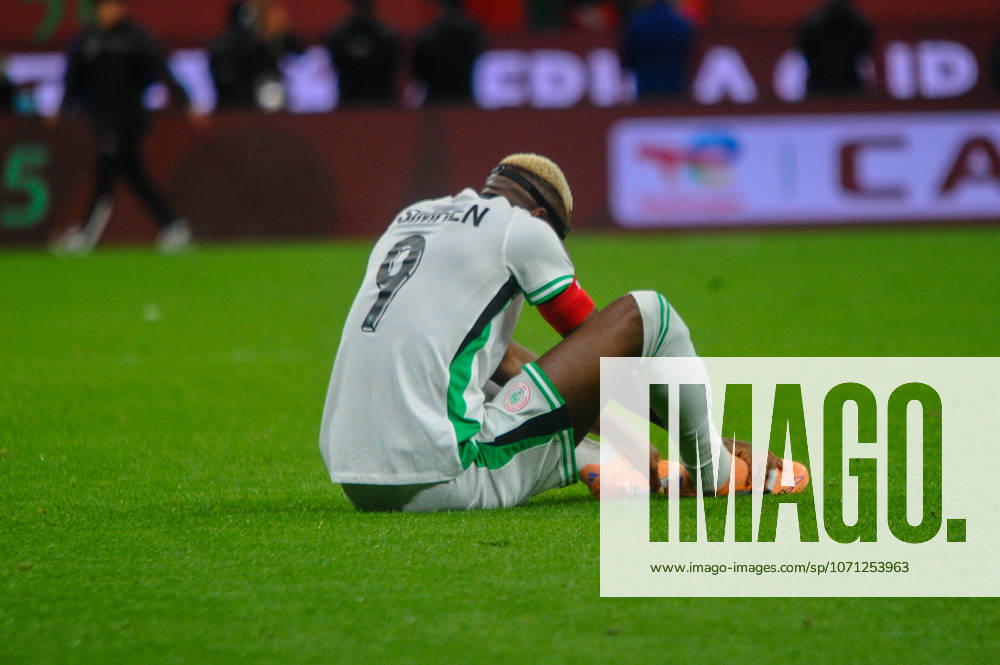 Nigeria and Morocco during the Africa Cup of Nations (AFCON) match between Nigeria and Morocco at Prince Moulay El Hassan Stadium on January 14th in Rabat, Morocco. Photo by Segun Ogunfeyitimi