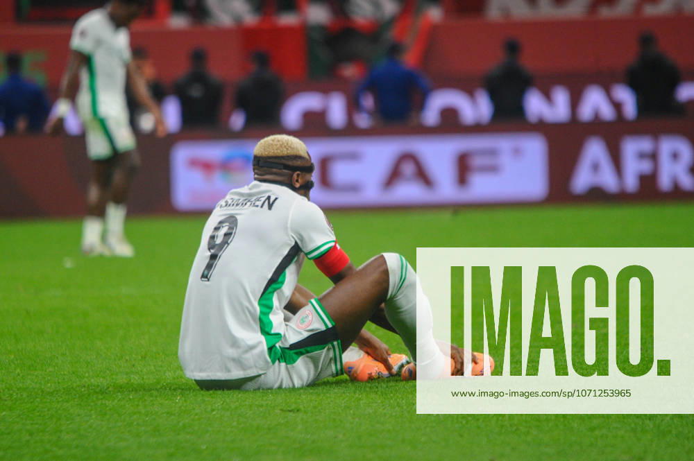 Nigeria and Morocco during the Africa Cup of Nations (AFCON) match between Nigeria and Morocco at Prince Moulay El Hassan Stadium on January 14th in Rabat, Morocco. Photo by Segun Ogunfeyitimi