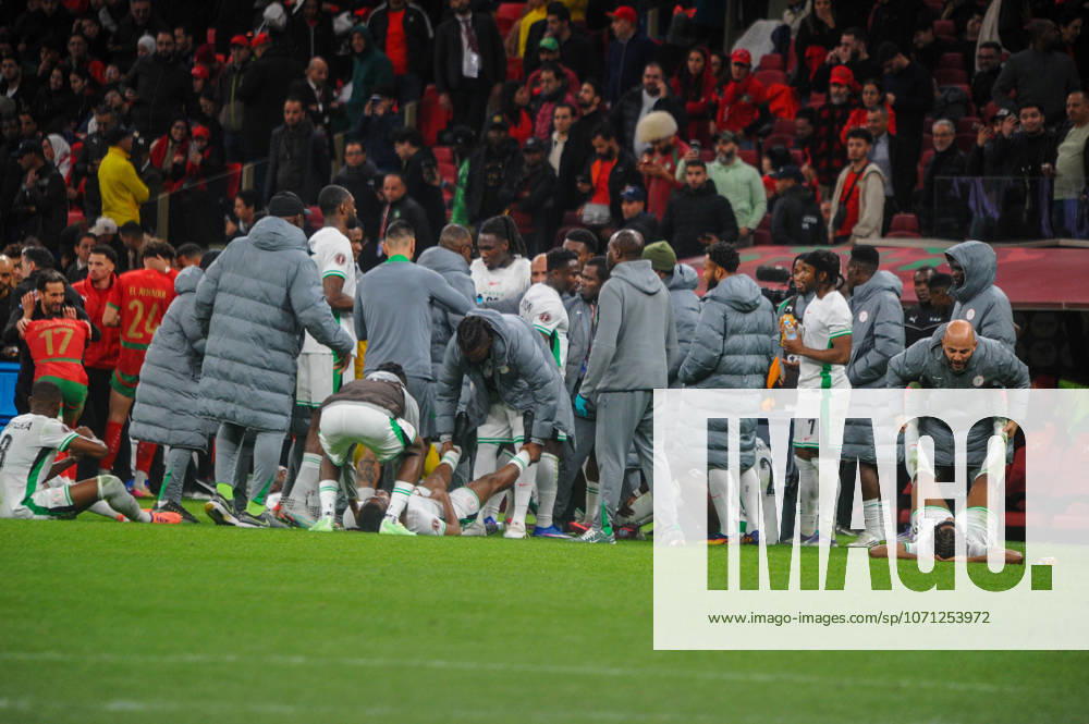Nigeria and Morocco during the Africa Cup of Nations (AFCON) match between Nigeria and Morocco at Prince Moulay El Hassan Stadium on January 14th in Rabat, Morocco. Photo by Segun Ogunfeyitimi