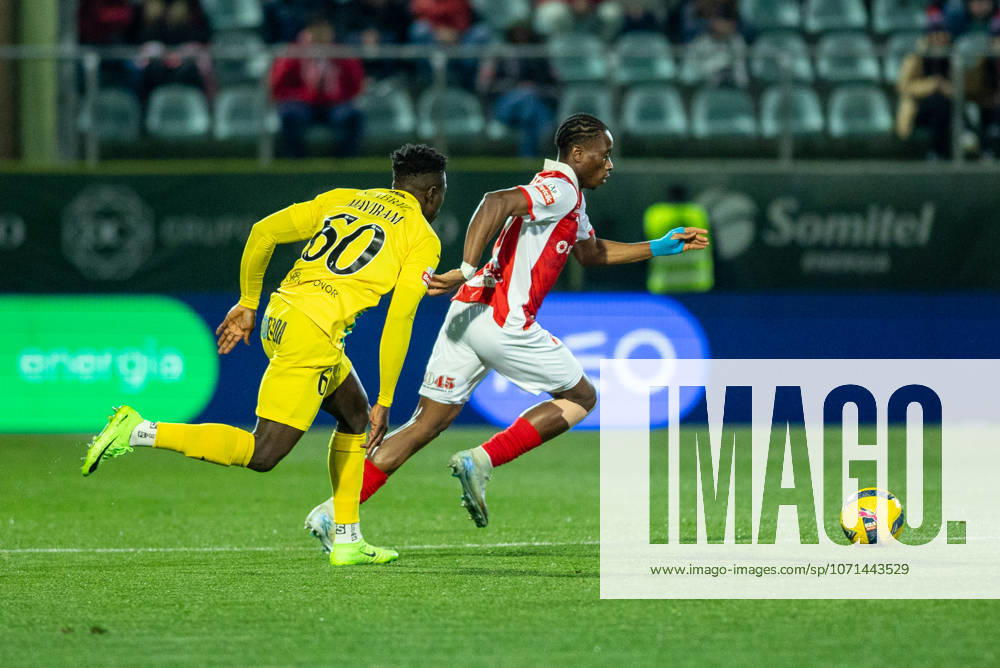 FOOTBALL - Tondela 0 vs SC Braga 1, round 18 of Liga Portugal, 2025 26. João Cardoso Stadium, in Tondela,Viseu, Portugal. Sunday, 18 01 2026. Nor Maviram (69) Tondela, Dorgeles (20) SC Braga. TONDELA VISEU PORTUGAL ESTÁDIO JOÃO CARDOSO