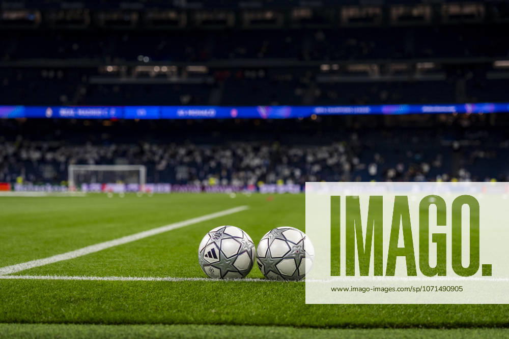 Real Madrid C.F. v AS Monaco - UEFA Champions League 2025 26 League Phase MD7 The official balls of the match are seen during the UEFA Champions League 2025 26 League Phase MD7 match between Real Madrid C.F. and AS Monaco at Estadio Santiago Bernabeu on January 20, 2026 in Madrid, Spain. Madrid Estadio Santiago Bernabeu Madrid Spain