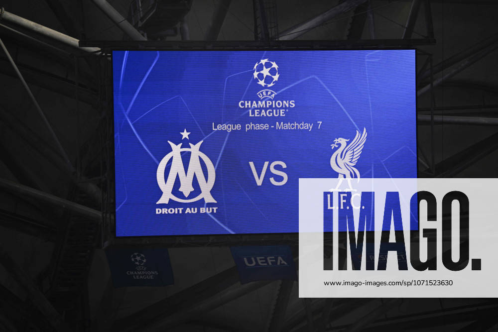 UEFA Champions League match between Olympique de Marseille and Liverpool FC on January 21, 2026 at the Orange Velodrome Stadium in Marseille.