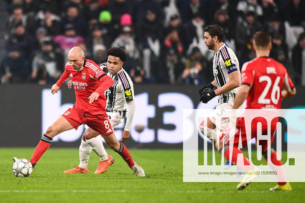2026-01-21 Juventus FC v SL Benfica - UEFA Champions League 2025 26 League Phase MD7 TURIN, ITALY - JANUARY 21: Fredrik Aursnes of SL Benfica during the UEFA Champions League 2025 26 League Phase MD7 match between Juventus FC and SL Benfica at Allianz Stadium on January 21, 2026 in Turin, Italy. (Photo by Alberto Gandolfo BSR Agency) Turin Italy Content not available for redistribution in The Netherlands directly or indirectly through any third parties.