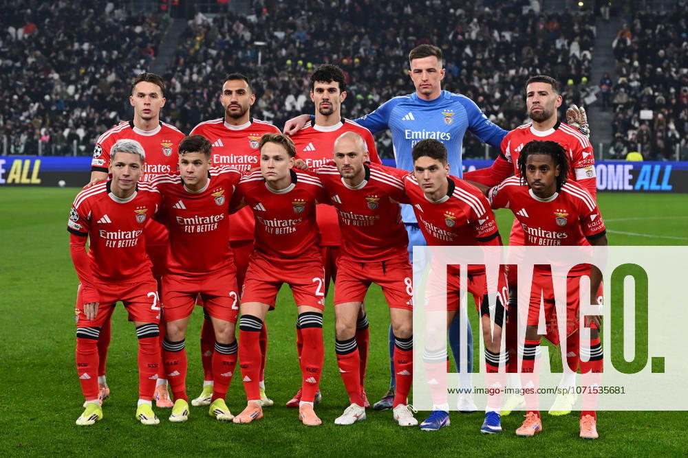Juventus v SL Benfica - UEFA Champions League 2025 26 League Phase MD7 S.L. Benfica players pose for a team photo during the UEFA Champions League phase day 7 football match between Juventus F.C. and S.L. Benfica at the Juventus Stadium in Milan, Italy, on January 21, 2026. Turin Italy Italy