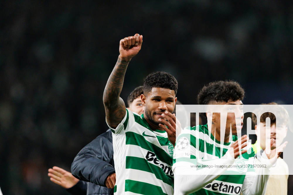 Matheus Reis seen during UEFA Champions League game between teams of Sporting CP and Paris Saint-Germain at Estadio Jose Alvalade (Maciej Rogowski Ball Raw Images) Lisbon Estadio Jose Alvalade Portugal