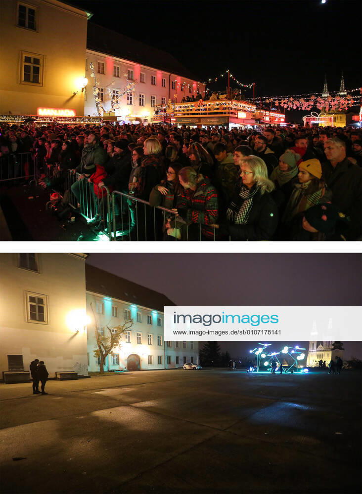 PXL_Combo of last year s and this year s Advent in Zagreb Combo of last year s and this year s Advent in Zagreb, Croatia on November 29, 2020. LukaxStanzl PIXSELL