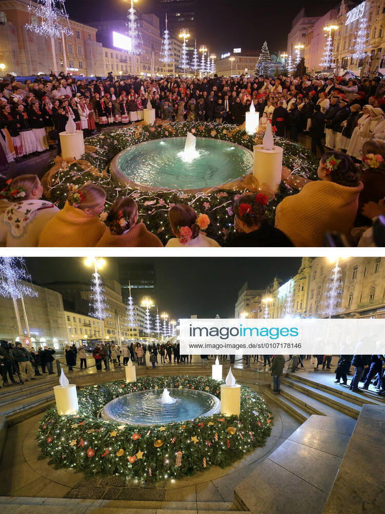 PXL_Combo of last year s and this year s Advent in Zagreb Combo of last year s and this year s Advent in Zagreb, Croatia on November 29, 2020. LukaxStanzl PIXSELL