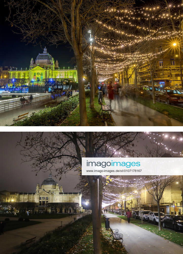PXL_Combo of last year s and this year s Advent in Zagreb Combo of last year s and this year s Advent in Zagreb, Croatia on November 29, 2020. LukaxStanzl PIXSELL