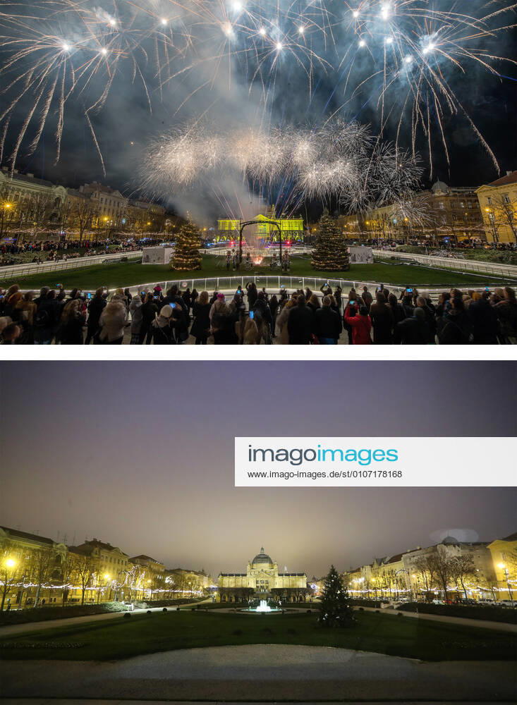 PXL_Combo of last year s and this year s Advent in Zagreb Combo of last year s and this year s Advent in Zagreb, Croatia on November 29, 2020. LukaxStanzl PIXSELL