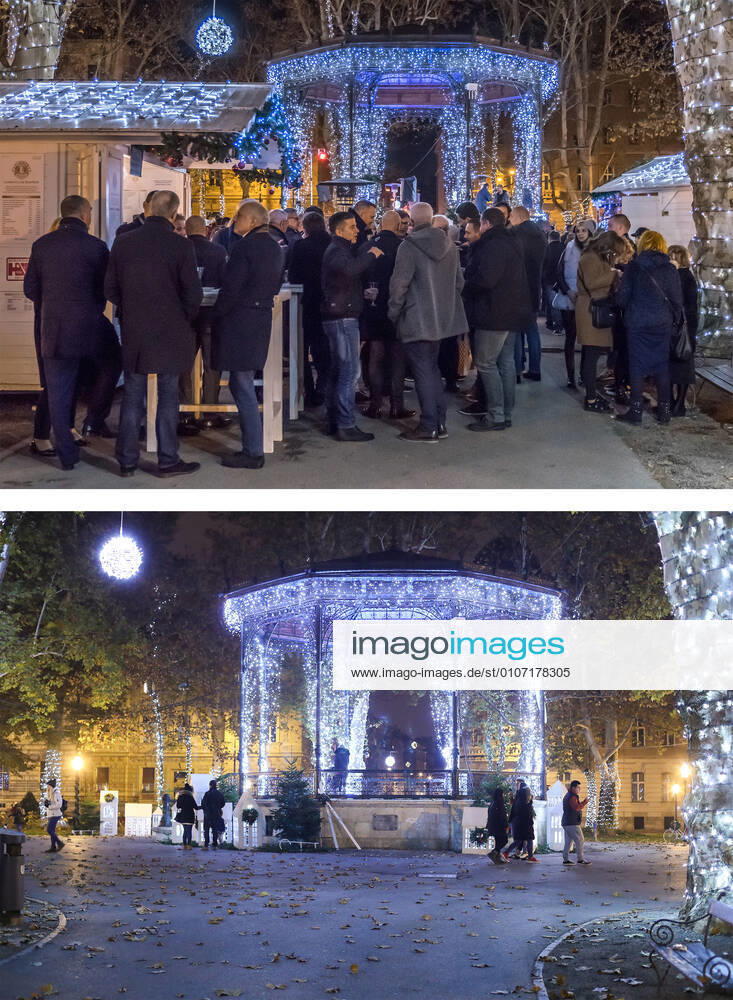PXL_Combo of last year s and this year s Advent in Zagreb Combo of last year s and this year s Advent in Zagreb, Croatia on November 29, 2020. LukaxStanzl PIXSELL