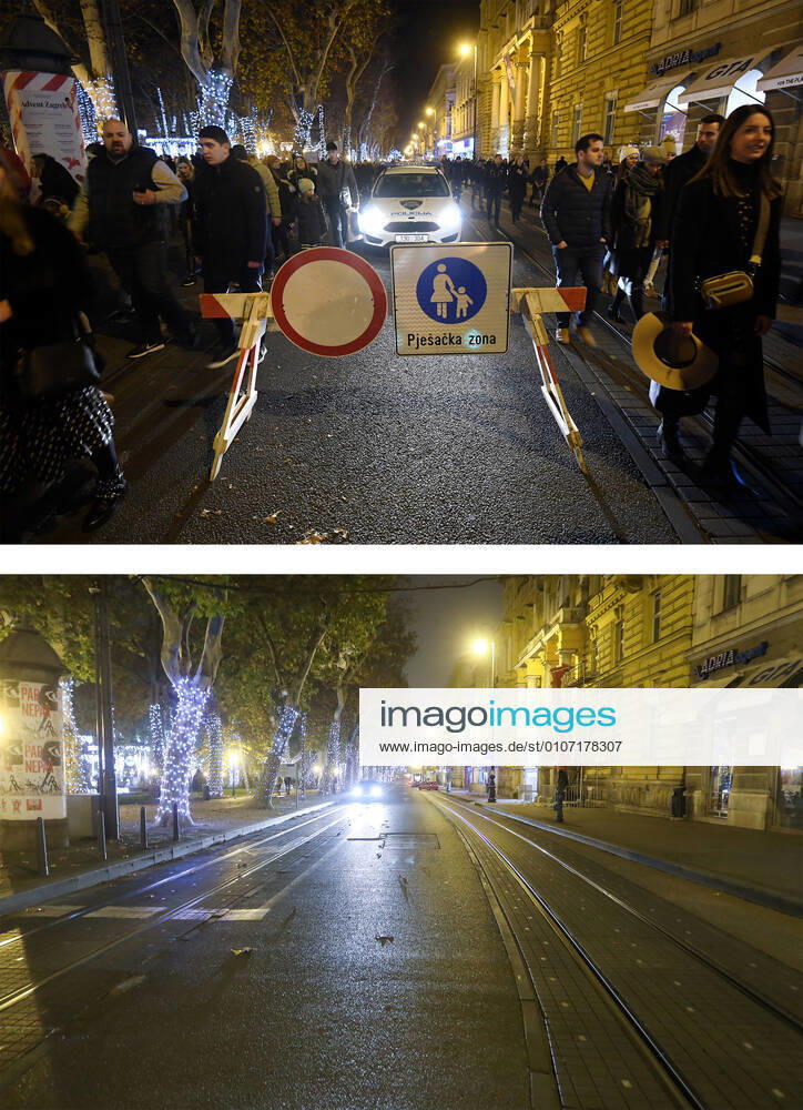 PXL_Combo of last year s and this year s Advent in Zagreb Combo of last year s and this year s Advent in Zagreb, Croatia on November 29, 2020. LukaxStanzl PIXSELL