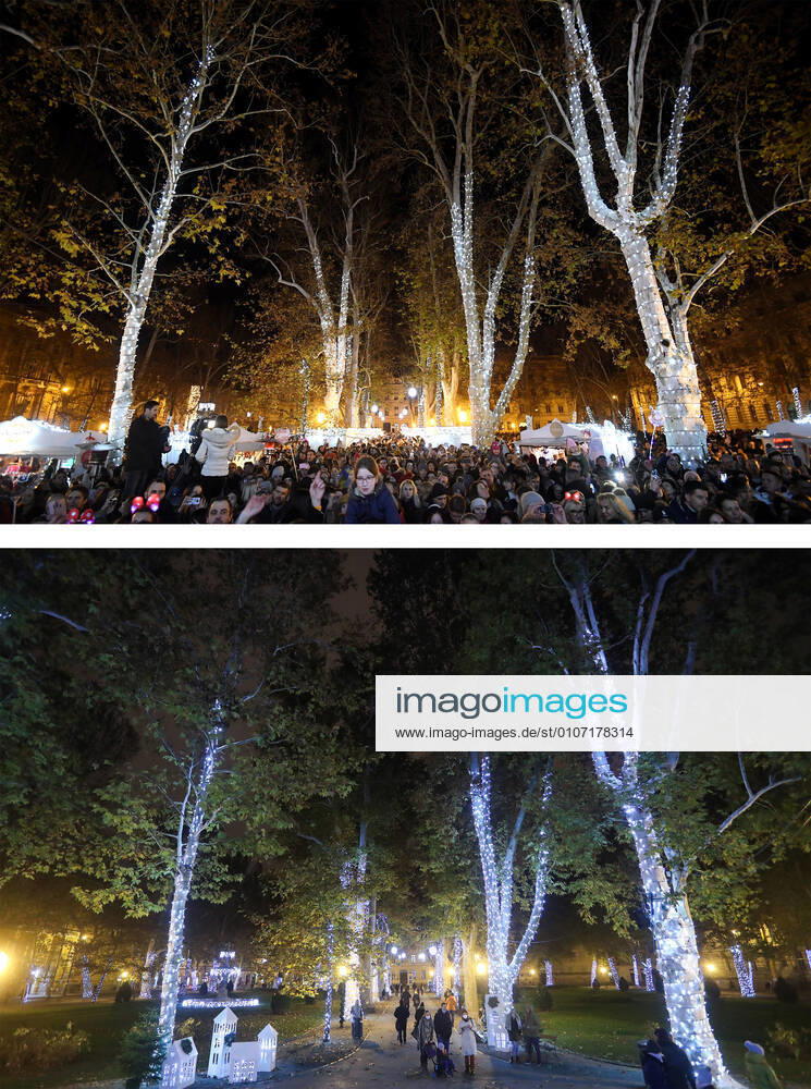 PXL_Combo of last year s and this year s Advent in Zagreb Combo of last year s and this year s Advent in Zagreb, Croatia on November 29, 2020. LukaxStanzl PIXSELL