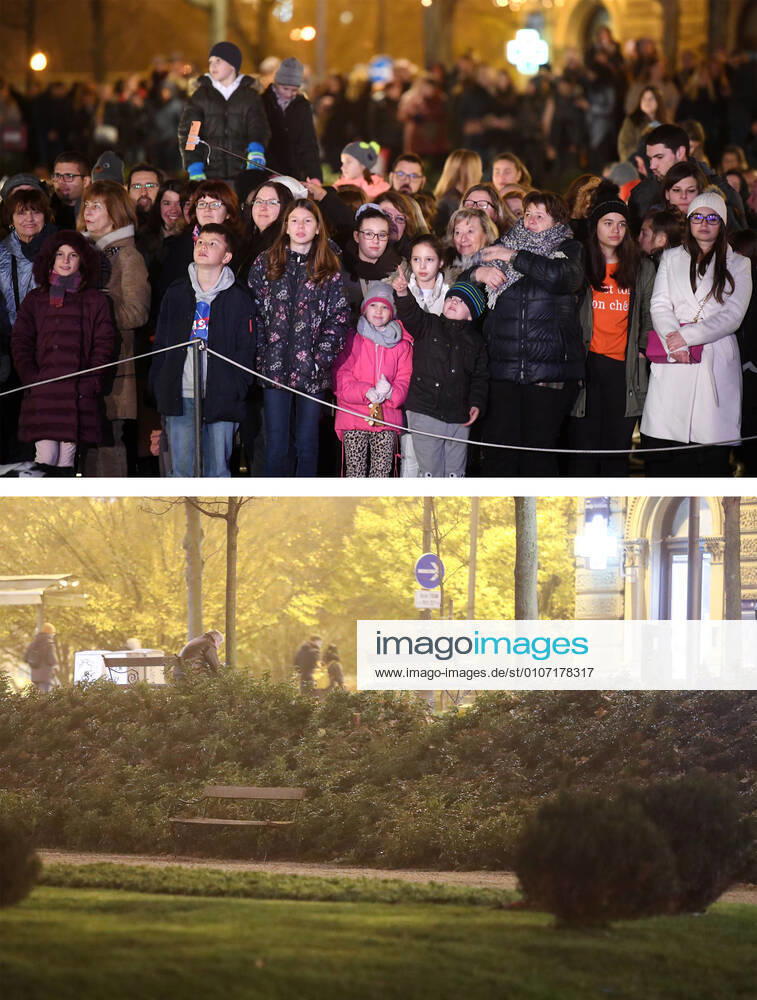 PXL_Combo of last year s and this year s Advent in Zagreb Combo of last year s and this year s Advent in Zagreb, Croatia on November 29, 2020. LukaxStanzl PIXSELL