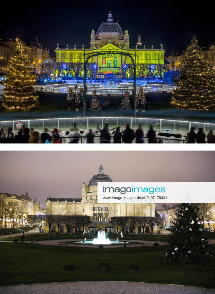 PXL_Combo of last year s and this year s Advent in Zagreb Combo of last year s and this year s Advent in Zagreb, Croatia on November 29, 2020. LukaxStanzl PIXSELL