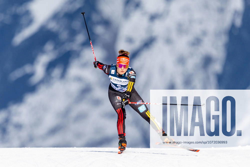 Nathalie ARMBRUSTER (SV-SZ Kniebis). Nordische Kombination, Langlauf der Frauen. Seefeltd Triple und Weltcup der Nordischen Kombination, Individual Gundersen Normal Hill, Saison 2025-2026, am 1.02.2026 in Seefeld, Oesterreich. Quelle Copyright Credit : Oryk HAIST