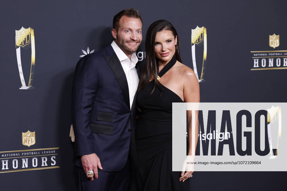 Sean McVay and Veronika Khomyn arrive on the red carpet at the 2026 NFL, American Football Herren, USA Honors presented by Invisalign in the days leading up to Super Bowl LX in San Francisco on Thursday, February 5, 2026. The New England Patriots will play the Seattle Seahawks in Super Bowl LX at Levi s Stadium in Santa Clara on Sunday, February 8, 2026. SBP20260205395 JOHNxANGELILLO