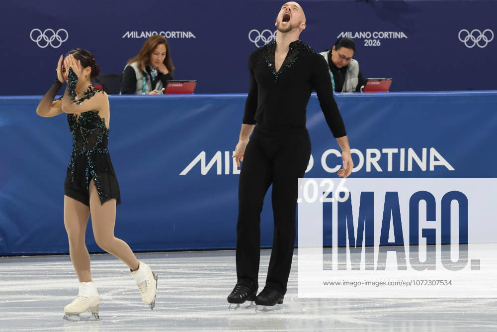 DANNY O SHEA and ELLIE KAM of United States in the Pairs Free Program of the Figure skating, Eiskunstlauf Team Event at the Milano Cortina 2026 Winter Olympic Games, Olympische Spiele, Olympia, OS Olympics 2026: Milano Cortina: Figure Skating Team Event - ZUMAc179 20260208_oly_c179_260