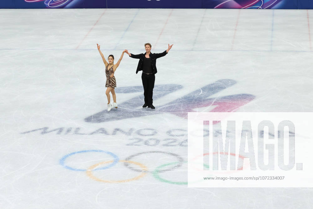 MADISON CHOCK and EVAN BATES of USA in the Ice Dance Rhythm Dance of the Figure skating, Eiskunstlauf Team Event at the Milano Cortina 2026 Winter Olympic Games, Olympische Spiele, Olympia, OS Milan Italy - ZUMAc179 20260209_oly_c179_072