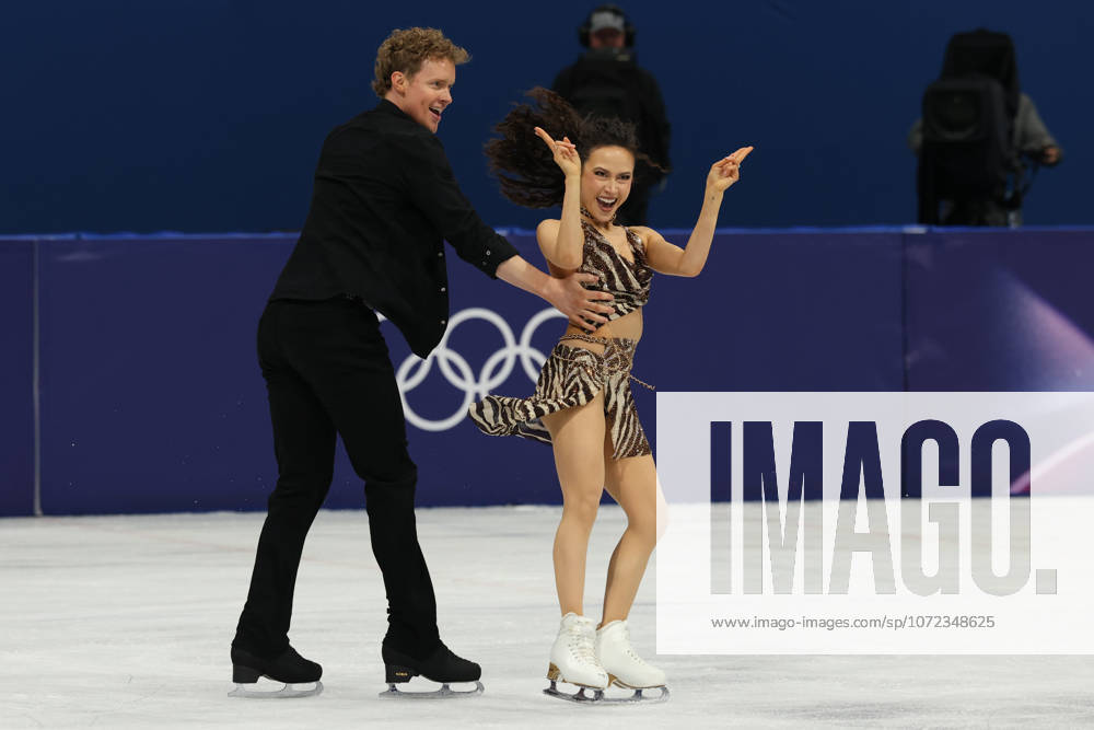 MADISON CHOCK and EVAN BATES of USA in the Ice Dance Rhythm Dance of the Figure skating, Eiskunstlauf Team Event at the Milano Cortina 2026 Winter Olympic Games, Olympische Spiele, Olympia, OS Milan Italy - ZUMAc179 20260209_oly_c179_163