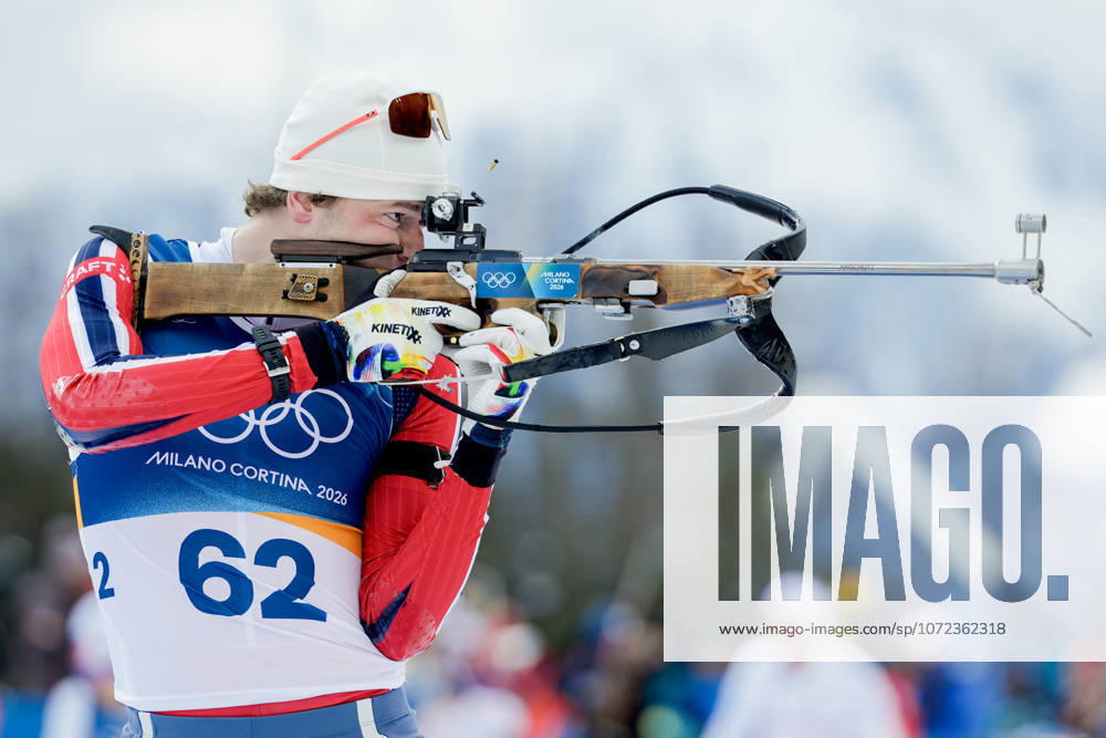 Winter Olympics in Milan Cortina 2026 Anterselva, Italy 20260210 Sturla Holm Laegreid from Norway during the warm up in Anterselva before the men s 20km biathlon event at the Winter Olympics in Milan Cortina 2026 Photo Heiko Junge NTB Anterselva Italy RESTRICTED USE FOR BETTING COMPANIES