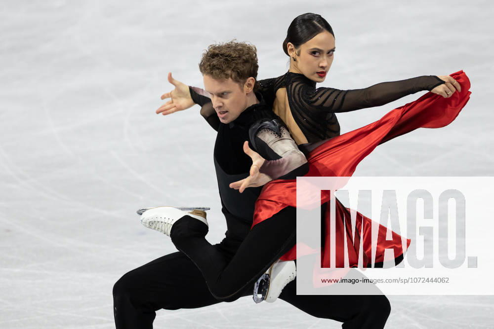 Madison Chock and Evan Bates of the United States perform in Figure skating, Eiskunstlauf Ice dancing, Eistanzen Free program and win the silver medal during the 2026 Winter Olympics at the Milano Ice Skating Arena on Wednesday in Milano. Milano Italy - ZUMAj89_ 20260211_oly_j89_024