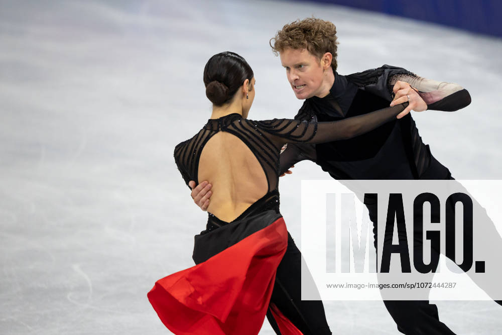 Madison Chock and Evan Bates of the United States perform in Figure skating, Eiskunstlauf Ice dancing, Eistanzen Free program and win the silver medal during the 2026 Winter Olympics at the Milano Ice Skating Arena on Wednesday in Milano. Milano Italy - ZUMAj89_ 20260211_oly_j89_037